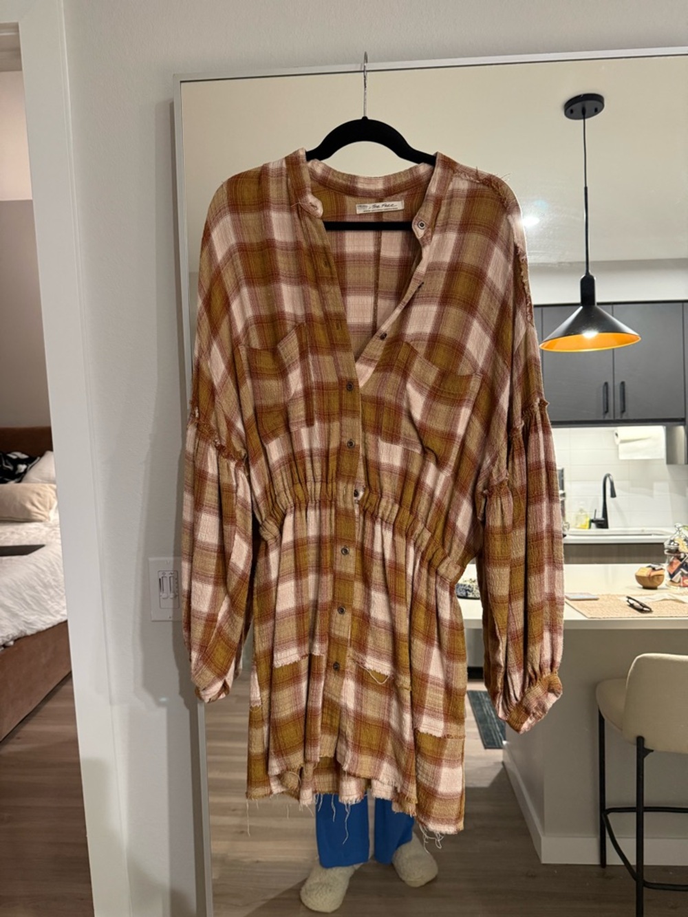 Free People Plaid Dress